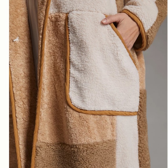 Pilcro colorblocked sherpa coat M - Picture 3 of 5